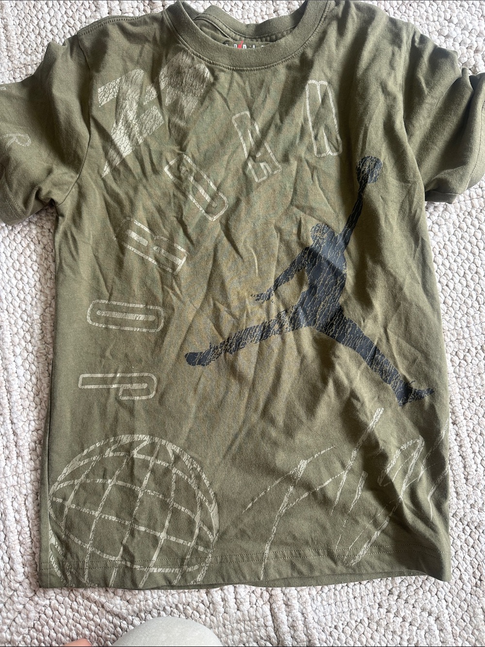 Jordan Olive Green Graphic Short Sleeve Tee